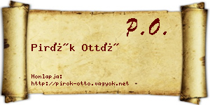 Pirók Ottó névjegykártya